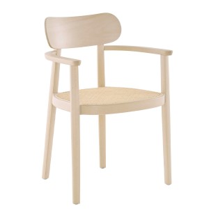 THONET 118 FV Holzstuhl mit Armlehnen | Rohrgeflecht-Sitz | Buche gebeizt aufgehellt THONET 118 FV Holzstuhl mit Armlehnen | Rohrgeflecht-Sitz | Buche gebeizt aufgehellt