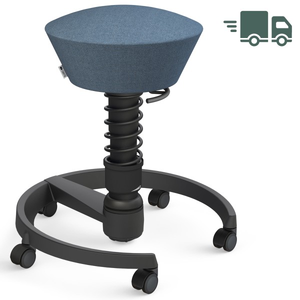 Aeris Swopper Capture Wolle taubenblau meliert | Gestell schwarz | Rollen