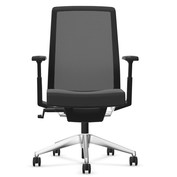 HAWORTH Very (Comfort 62) schwarz mit Netzrücken - Frontansicht 