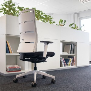 ABVERKAUF: Lento agilis matrix Bürostuhl - hohe Rückenlehne - Ausführung weiß ABVERKAUF: Lento agilis matrix Bürostuhl - hohe Rückenlehne - Ausführung weiß