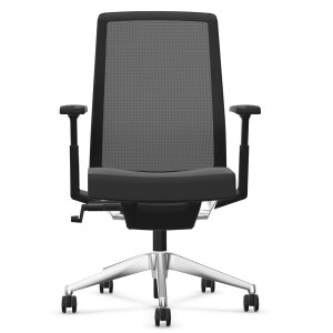 HAWORTH Very (Comfort 62) schwarz mit Netzrücken - Frontansicht HAWORTH Very (Comfort 62) schwarz mit Netzrücken - Frontansicht