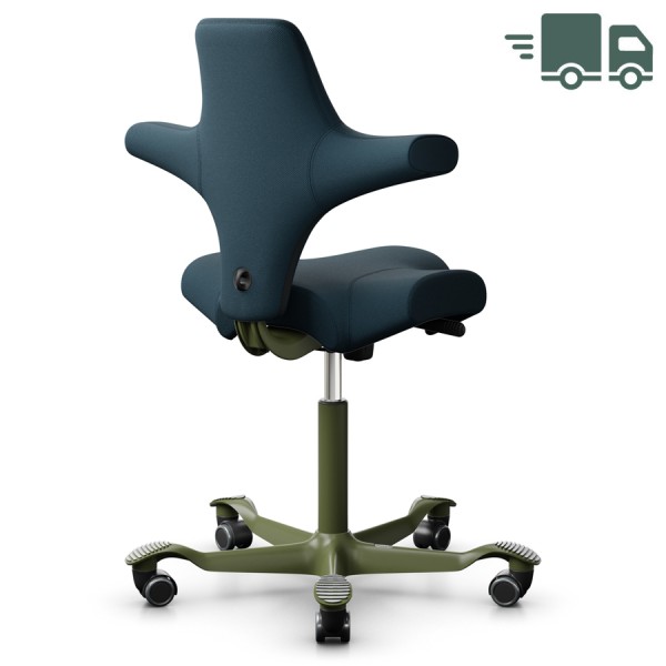 HAG Capisco 8106 Wollstoff Select Dunkelblau - Gestell Moss Grey - Rückseite