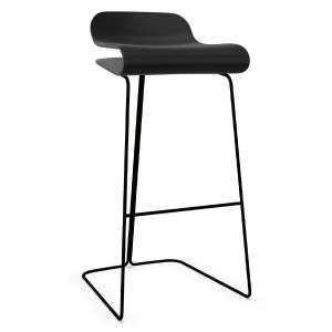 Kristalia BCN Barhocker mit Kufengestell schwarz - Höhe 76 cm Kristalia BCN Barhocker mit Kufengestell schwarz - Höhe 76 cm