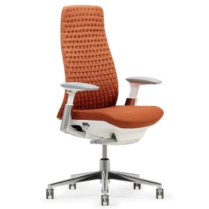 HAWORTH Fern Digital Knit Emberglow mit Gestell weiß, 4D-Armlehnen und Fußkreuz Aluminium poliert HAWORTH Fern Digital Knit Emberglow mit Gestell weiß, 4D-Armlehnen und Fußkreuz Aluminium poliert