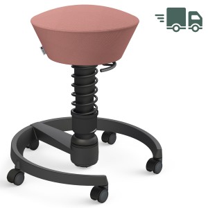 Aeris Swopper Select Wolle blassrosa - Rollen - Gestell schwarz - Standardfeder Aeris Swopper Select Wolle blassrosa - Rollen - Gestell schwarz - Standardfeder