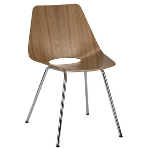 THONET S 661 Stahlrohrstuhl Edelholz Nussbaum - Gestell chrom THONET S 661 Stahlrohrstuhl Edelholz Nussbaum - Gestell chrom