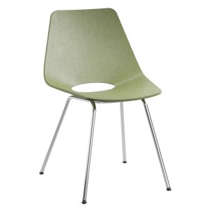 THONET S 661 Stahlrohrstuhl Buche olivgrün - Gestell chrom THONET S 661 Stahlrohrstuhl Buche olivgrün - Gestell chrom