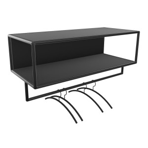 Bosse >Garderobe Black Edition Breite 100 cm in Melamin Schwarz Bosse >Garderobe Black Edition Breite 100 cm in Melamin Schwarz