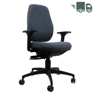 Dauphin Shape Economy - Bezug blaugrau - Gestell schwarz Dauphin Shape Economy - Bezug blaugrau - Gestell schwarz
