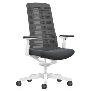Interstuhl PUREis3 PU21C Bürostuhl mit Netzrücken weiß grau Interstuhl PUREis3 PU21C Bürostuhl mit Netzrücken weiß grau