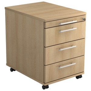 RWH Rollcontainer ROCK Eiche hell - Relinggriff Kunststoff RWH Rollcontainer ROCK Eiche hell - Relinggriff Kunststoff