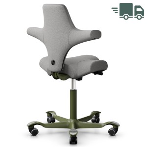HAG CAPISCO 8106 Stoff Cura hellgrau mit Sattelsitz - Gestell Moss grey HAG CAPISCO 8106 Stoff Cura hellgrau mit Sattelsitz - Gestell Moss grey