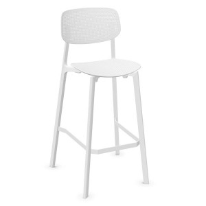 Kristalia COLANDER Barhocker weiß Seitenbild Kristalia COLANDER Barhocker weiß Seitenbild