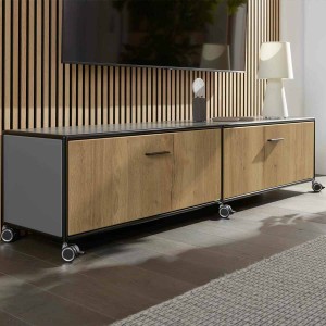 Bosse Solutions TV-Board auf Rollen | Klappen | Black Edition | Beispielbild Bosse Solutions TV-Board auf Rollen | Klappen | Black Edition | Beispielbild