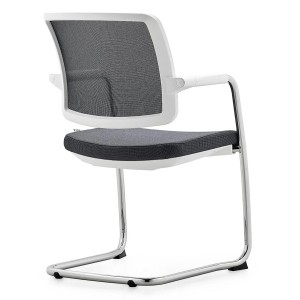 Rim FLEXi FX1161 Freischwinger Konferenzstuhl Kunststoffteile weiß, Netzrücken anthrazit, Stoff Era 2051 grau, Gestell chrom Rim FLEXi FX1161 Freischwinger Konferenzstuhl Kunststoffteile weiß, Netzrücken anthrazit, Stoff Era 2051 grau, Gestell chrom