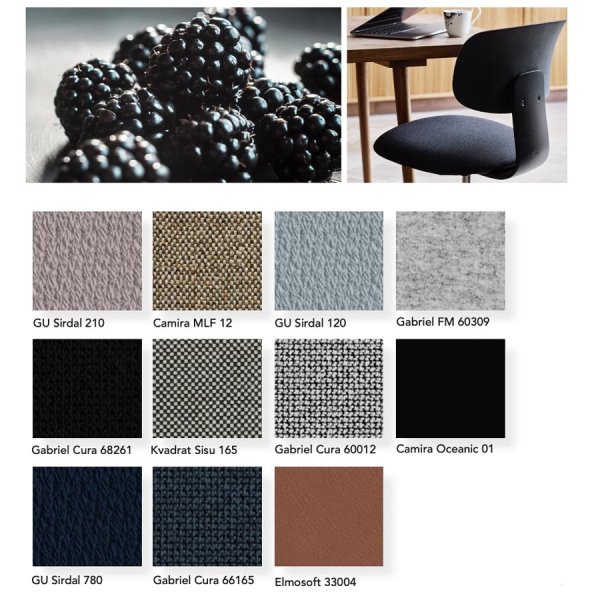 HAG Tion 2160 Bürostuhl Blush Rose | Sitz u. Rücken gepolstert | Stoff Cura 61257 HAG Tion - Stoff-Beispiele