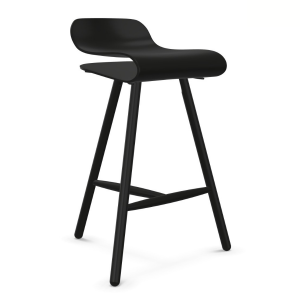 Kristalia BCN Barhocker mit Holzgestell schwarz lackiert Kristalia BCN Barhocker mit Holzgestell schwarz lackiert