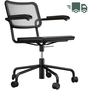 THONET Drehsessel S 64 NDR Netzbespannung mit Armlehnen - Fußkreuz schwarz THONET Drehsessel S 64 NDR Netzbespannung mit Armlehnen - Fußkreuz schwarz