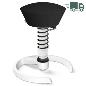 Aeris Swopper Mikrofaser schwarz mit Gleitern - Gestell weiß - Feder schwarz Aeris Swopper Mikrofaser schwarz mit Gleitern - Gestell weiß - Feder schwarz