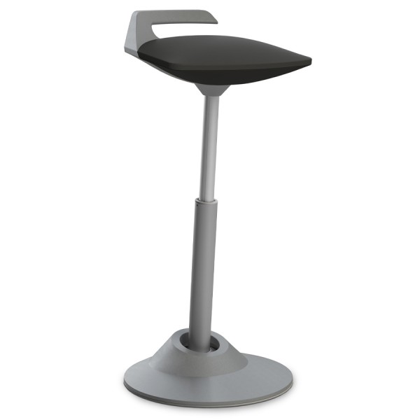 Aeris Muvman Stehhilfe Kunstleder schwarz - Standard-Feder - Gestell grau