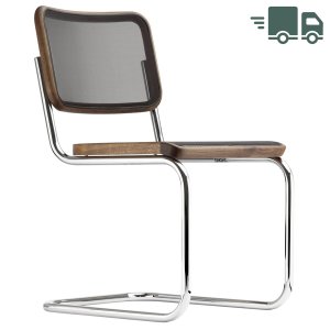THONET Stahlrohr-Freischwinger S 32 N mit Kunststoffnetzbespannung schwarz THONET Stahlrohr-Freischwinger S 32 N mit Kunststoffnetzbespannung schwarz