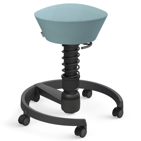 Aeris Swopper Select Wolle pastellblau - Rollen - Gestell schwarz - Standardfeder