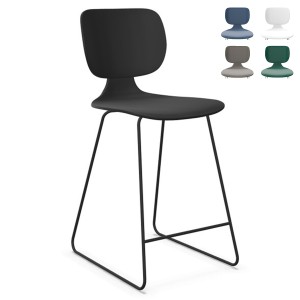 Klöber CoMeet steel (com55h) - Sitzhöhe 61 cm - Kunststoffschale schwarz - Kufengestell schwarz Klöber CoMeet steel (com55h) - Sitzhöhe 61 cm - Kunststoffschale schwarz - Kufengestell schwarz