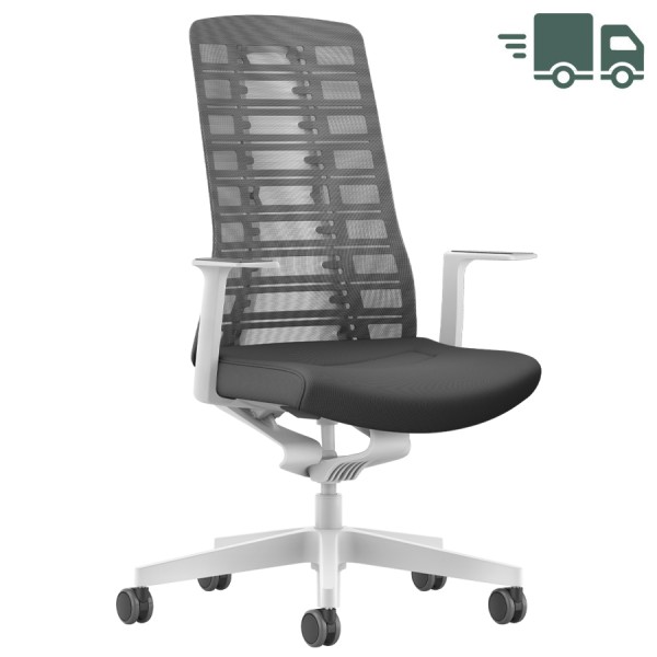 Interstuhl PUREis3 PU213 Bürostuhl weiß mit Netzrücken Farbe anthrazit - schnell geliefert
