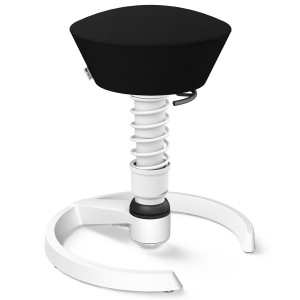 Aeris Swopper Select Wolle schwarz - Gleiter - Gestell weiß - Standardfeder Aeris Swopper Select Wolle schwarz - Gleiter - Gestell weiß - Standardfeder