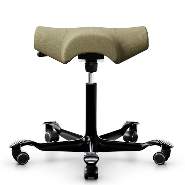 HAG Capisco 8105 Hocker Sattelhocker grünbeige mit Gestell schwarz 
