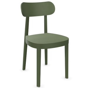 THONET 118 M Holzstuhl mit Muldensitz Buche olivgrün THONET 118 M Holzstuhl mit Muldensitz Buche olivgrün