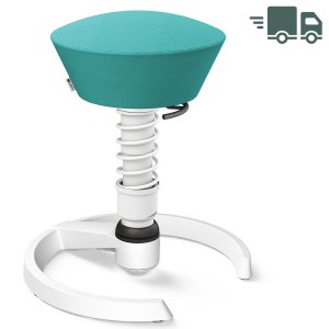 Aeris Swopper Select Wolle türkis - Gleiter - Gestell weiß - Standardfeder Aeris Swopper Select Wolle türkis - Gleiter - Gestell weiß - Standardfeder