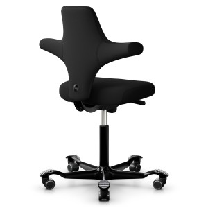HAG CAPISCO 8126 Stoff Xtreme schwarz mit flachem Sitz - Gestell schwarz HAG CAPISCO 8126 Stoff Xtreme schwarz mit flachem Sitz - Gestell schwarz