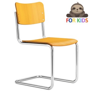 THONET Stahlrohr-Freischwinger S 43 K für Kinder - gelb gebeizt - Gestell verchromt THONET Stahlrohr-Freischwinger S 43 K für Kinder - gelb gebeizt - Gestell verchromt