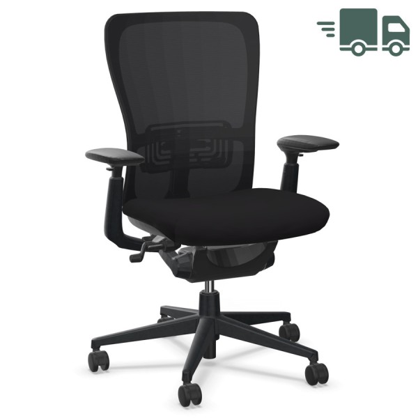 HAWORTH Zody II Bürostuhl | 4D-Armlehnen | Dual Posture | Schwarz