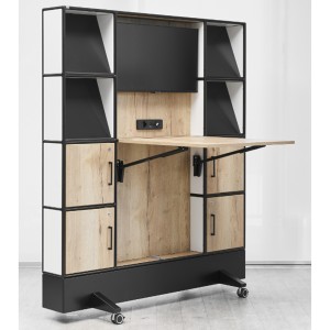 BOSSE Modul Space - Mobile Workstation - Schrägansicht (TV im Lieferumfang nicht enthalten) BOSSE Modul Space - Mobile Workstation - Schrägansicht (TV im Lieferumfang nicht enthalten)
