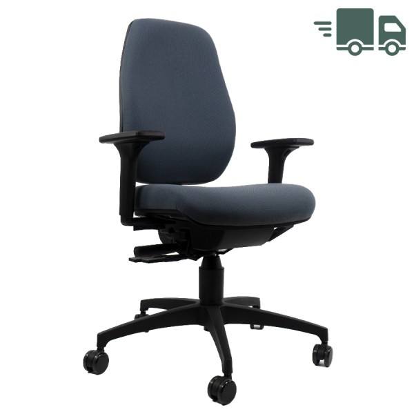 Dauphin SHAPE Economy SH 2815 Bürostuhl | Polsterrücken Dauphin Shape Economy - Bezug blaugrau - Gestell schwarz