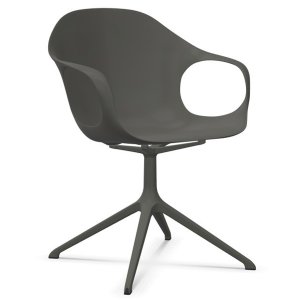 Kristalia ELEPHANT Drehstuhl Sitzschale grau Gestell grau - Front Kristalia ELEPHANT Drehstuhl Sitzschale grau Gestell grau - Front