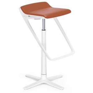 Interstuhl KINETICis5 710K Barhocker mit Fußraste Gestell weiß Sitz ockerbraun Interstuhl KINETICis5 710K Barhocker mit Fußraste Gestell weiß Sitz ockerbraun
