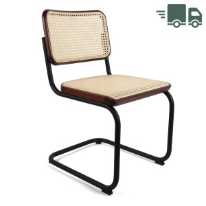 THONET Stahlrohr-Freischwinger S 32 V Buche gebeizt mahagoni - Gestell schwarz THONET Stahlrohr-Freischwinger S 32 V Buche gebeizt mahagoni - Gestell schwarz