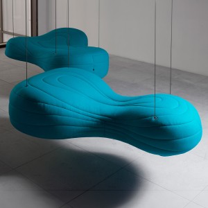 Noti Bouli Sofa, 2-Sitzer, mit Hängeseile, Stoff Agava 118 Noti Bouli Sofa, 2-Sitzer, mit Hängeseile, Stoff Agava 118