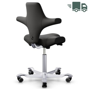 HAG Capisco 8106 Bezug Elmosoft schwarz - Gestell silber - 200mm Gasfeder HAG Capisco 8106 Bezug Elmosoft schwarz - Gestell silber - 200mm Gasfeder