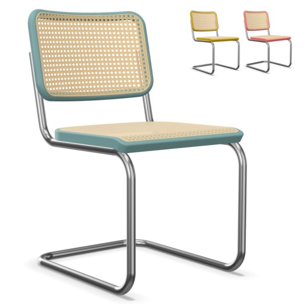 THONET S 32 V | Buche farbig gebeizt | Gestell verchromt | Konfigurator