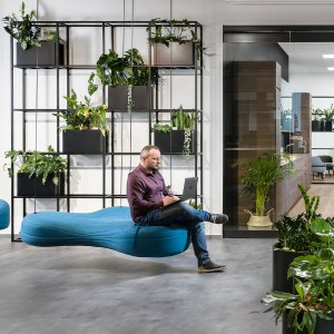 Noti Bouli Sofa 3-Siter Hängeseile Stoff Agava 118 Noti Bouli Sofa 3-Siter Hängeseile Stoff Agava 118
