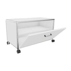 Bosse TV-Board 1 OH Breite 80 cm in Melamin Weiß mit Klappe Bosse TV-Board 1 OH Breite 80 cm in Melamin Weiß mit Klappe