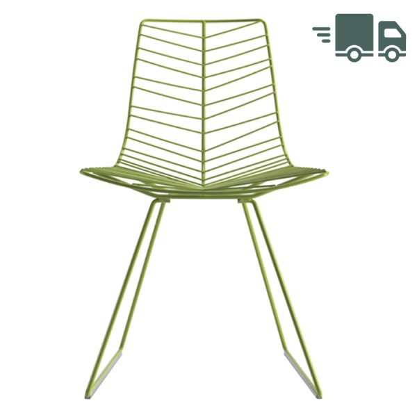 Arper LEAF 1802 Gartenstuhl - Kufengestell grün matt