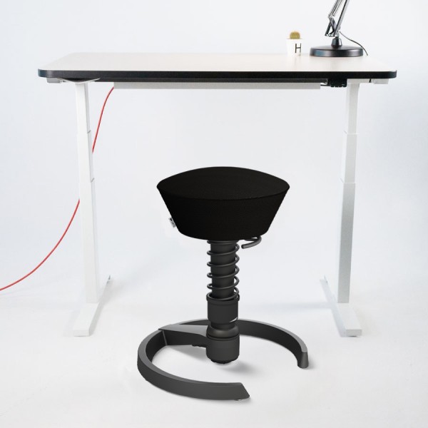 Bundle Schreibtisch NewWORK weiß &amp; aeris Swopper schwarz