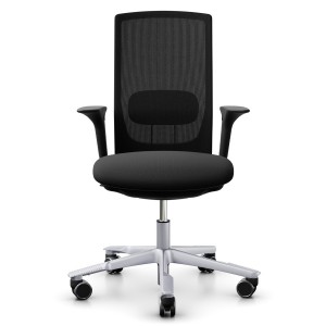 HAG Futu mesh schwarz silber 1100 - Frontansicht  HAG Futu mesh schwarz silber 1100 - Frontansicht
