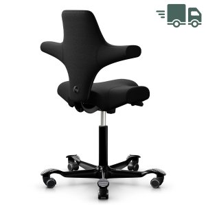 HAG CAPISCO 8106 Stoff Cura schwarz mit Sattelsitz - Gestell schwarz HAG CAPISCO 8106 Stoff Cura schwarz mit Sattelsitz - Gestell schwarz