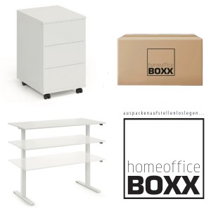FM Homeoffice BOXX 2.1 - EASY GO Schreibtisch + ROLL ON - Rollcontainer FM Homeoffice BOXX 2.1 - EASY GO Schreibtisch + ROLL ON - Rollcontainer
